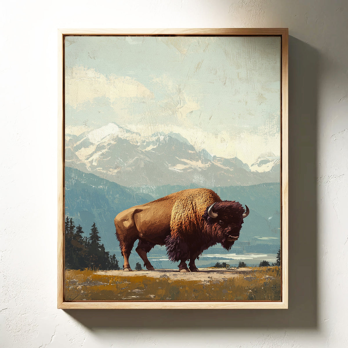 WONDERWALL ‘L’Atelier Fun Collection’ Bison Beneath the Mountain Sky