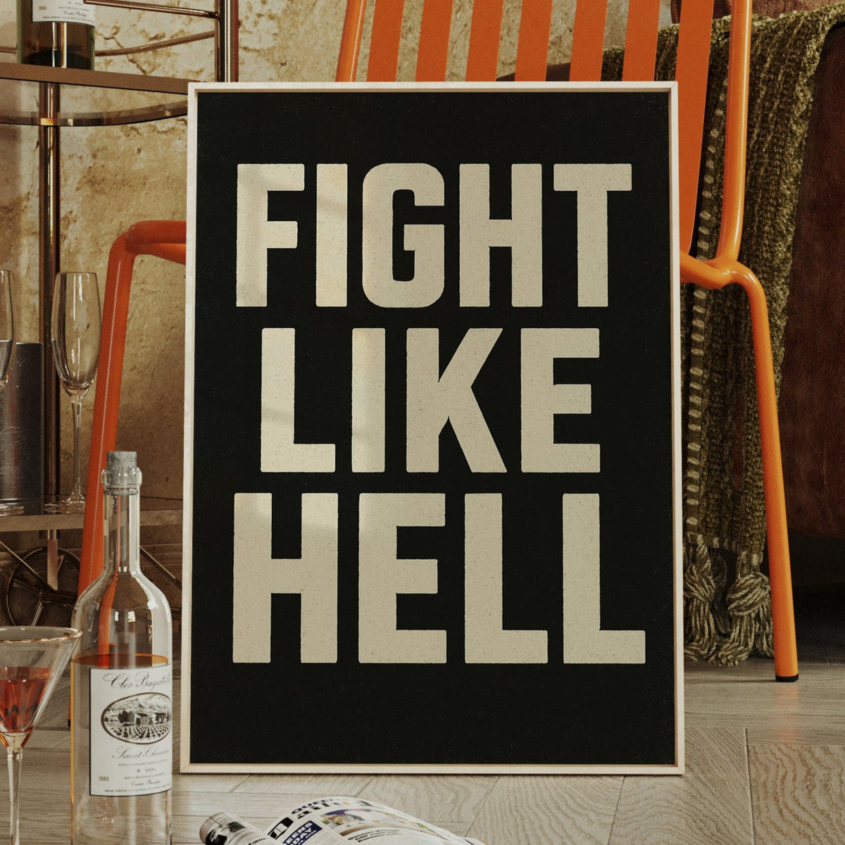 WONDERWALL ‘L’Atelier Fun Collection’ Fight Like Hell Gritty Bold Poster