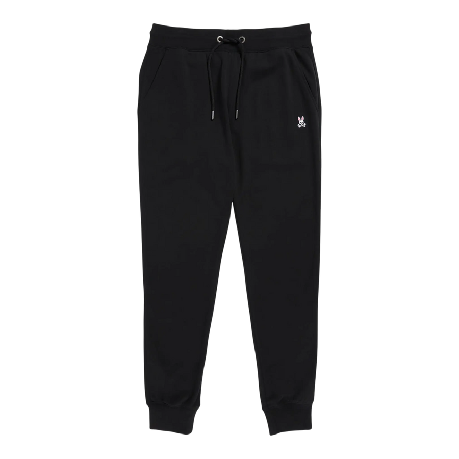 Psycho Bunny French Terry Knit Men Sweatpants Black