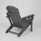 WONDERWALL 'Une Collection' HDPE Folding Adirondack Chair with Dual Cup Holder - Gray