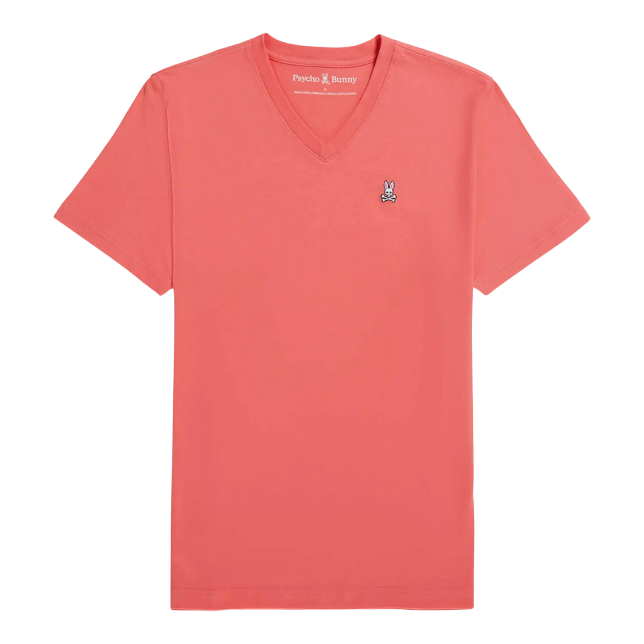 Psycho Bunny Classic V-Neck Men T-Shirt Grapefruit