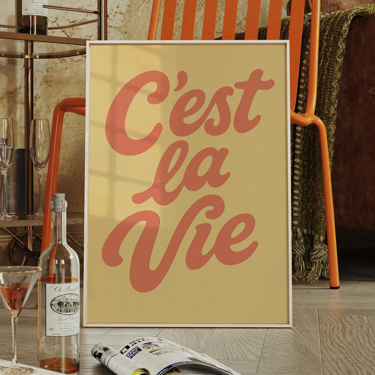 WONDERWALL ‘L’Atelier Fun Collection’ C’est La Vie Retro Wall Art