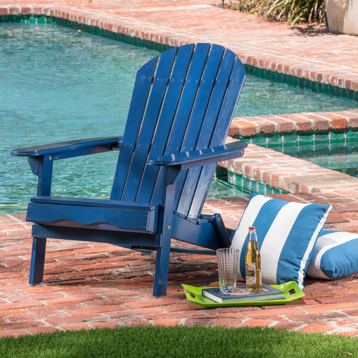 WONDERWALL 'Une Collection' Malibu Adirondack Chair with Foldable Frame - Acacia Wood