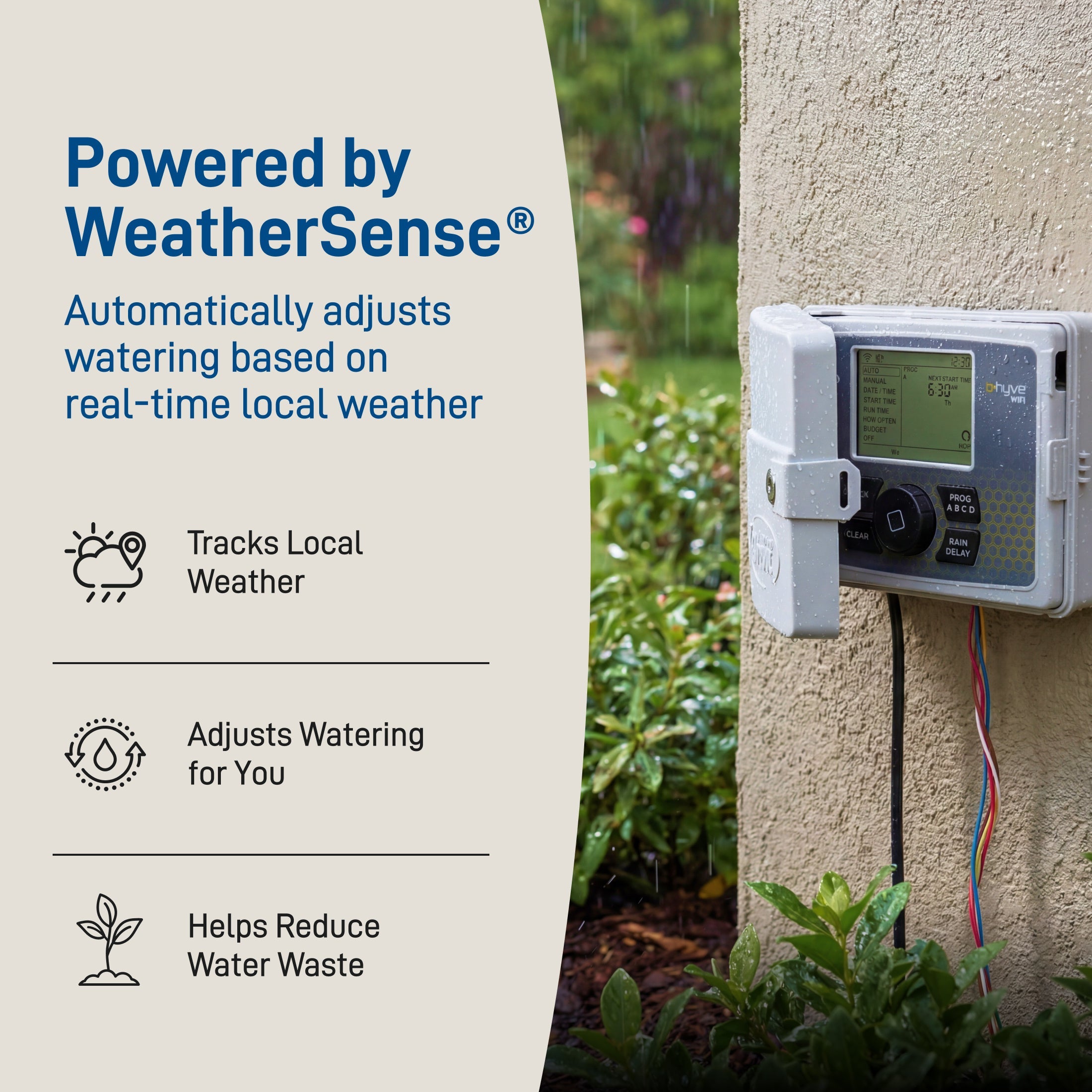 B - hyve Smart 6 - Zone Indoor/Outdoor Sprinkler Controller Wi - Fi & Bluetooth | 57946