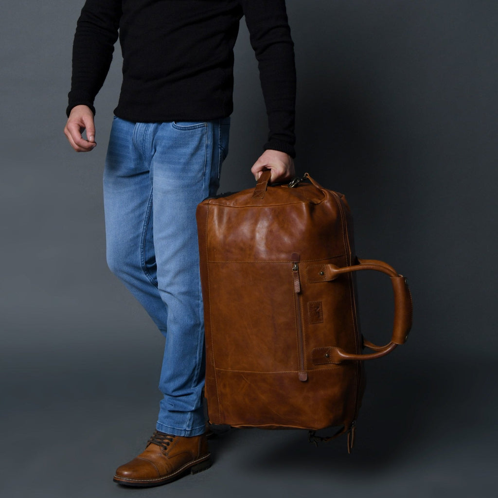 Harbor Leather Trolly Carry - On