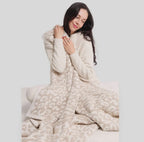 WONDERWALL The Super Soft Leopard Blanket in Tan