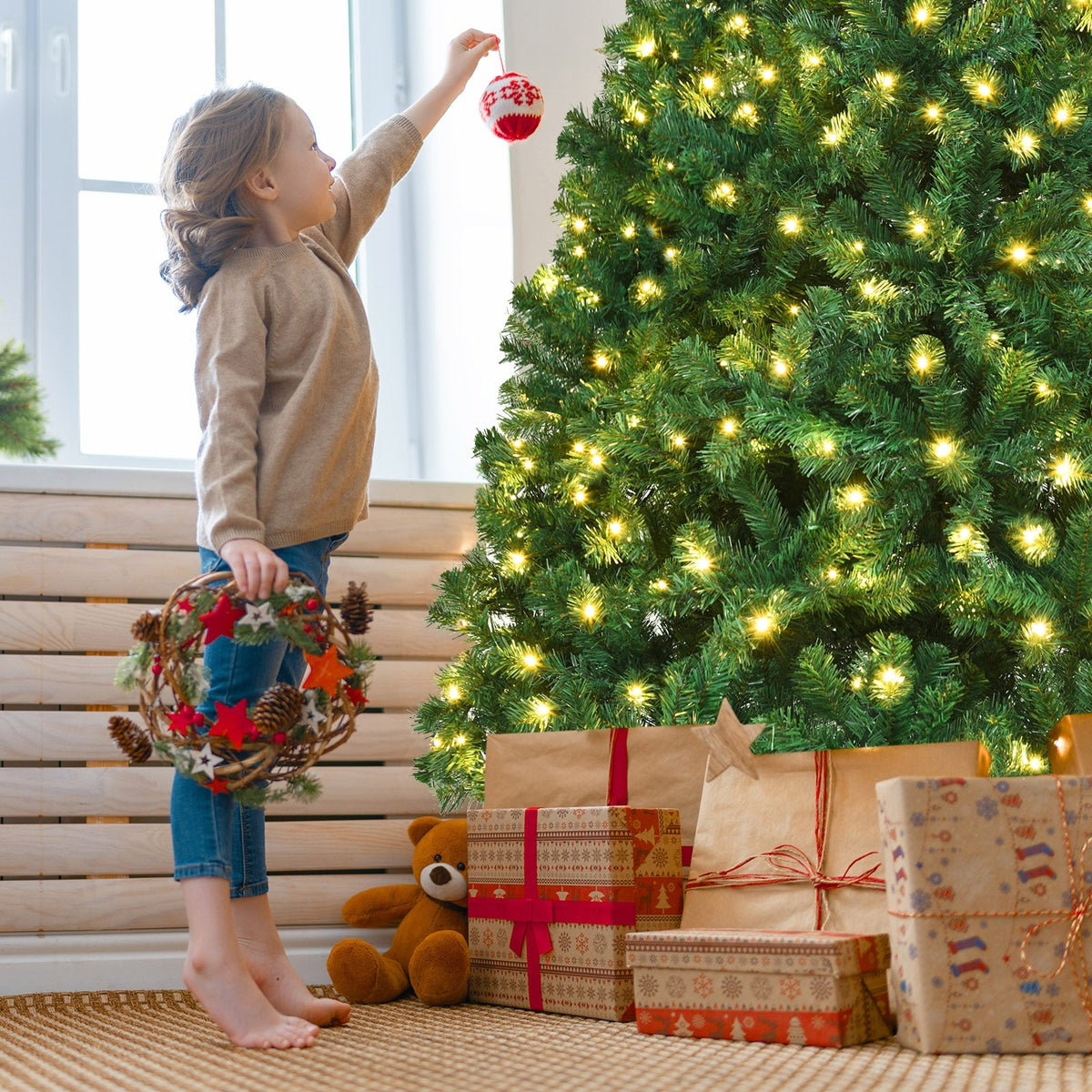 WONDERWALL ‘Noël DuBois’ Pre-Lit Warm White Artificial Christmas Tree — Multiple Sizes