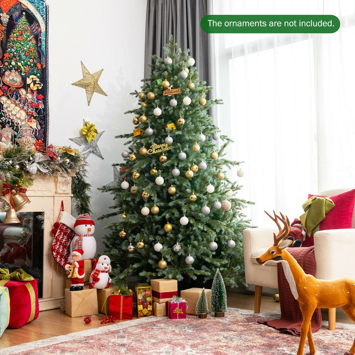 WONDERWALL ‘Noël DuBois’ 7 ft Unlit Artificial Christmas Tree with 1,260 Mixed Tips