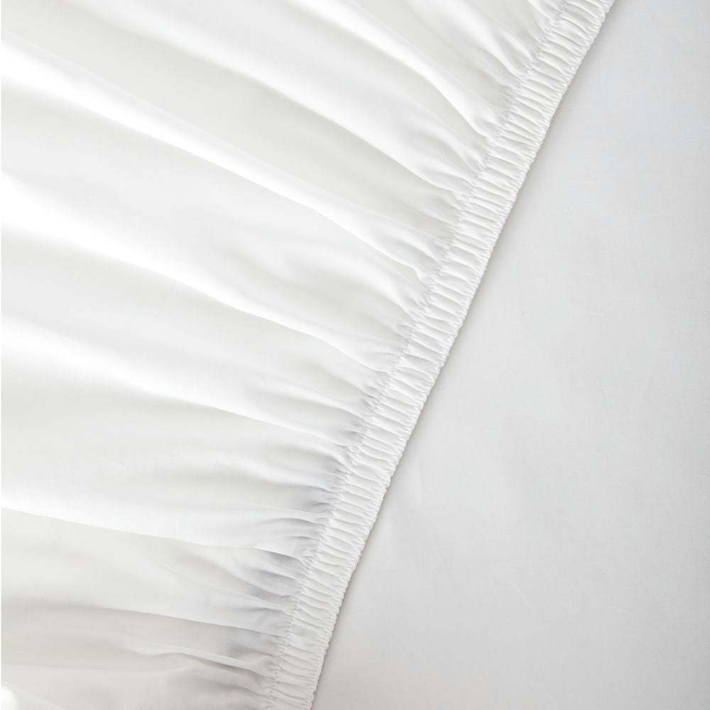 Organic Cotton White Duvet Cover & Fitted Sheet Set