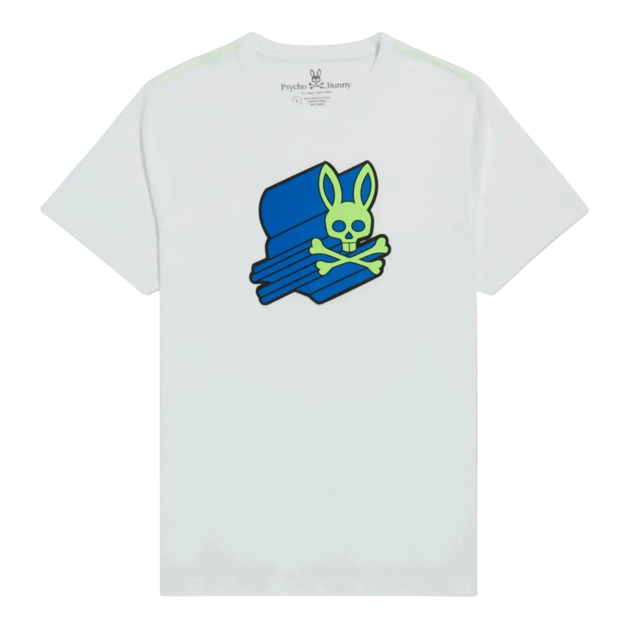 Psycho Bunny Asher Logo Men T‑Shirt White