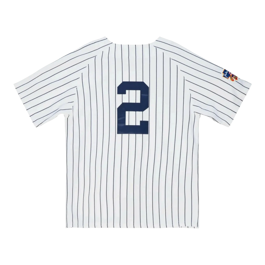 Mitchell & Ness Authentic New York Yankees 1997 Derek Jeter Men Baseball Jersey White/Navy Pinstripe