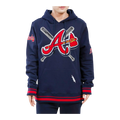 Pro Standard Atlanta Braves Mash Up Logo Men Hoodie Midnight Navy