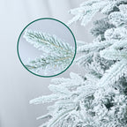 WONDERWALL ‘Noël DuBois’ 6 ft Pre-Lit Flocked Artificial Christmas Tree – Green / White