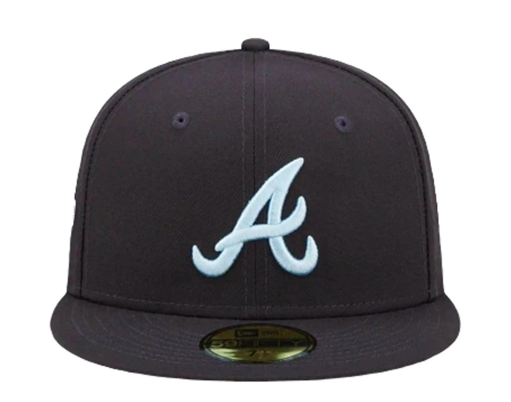 New Era Cloud Under 59Fifty Atlanta Braves Men Fitted Hat Navy