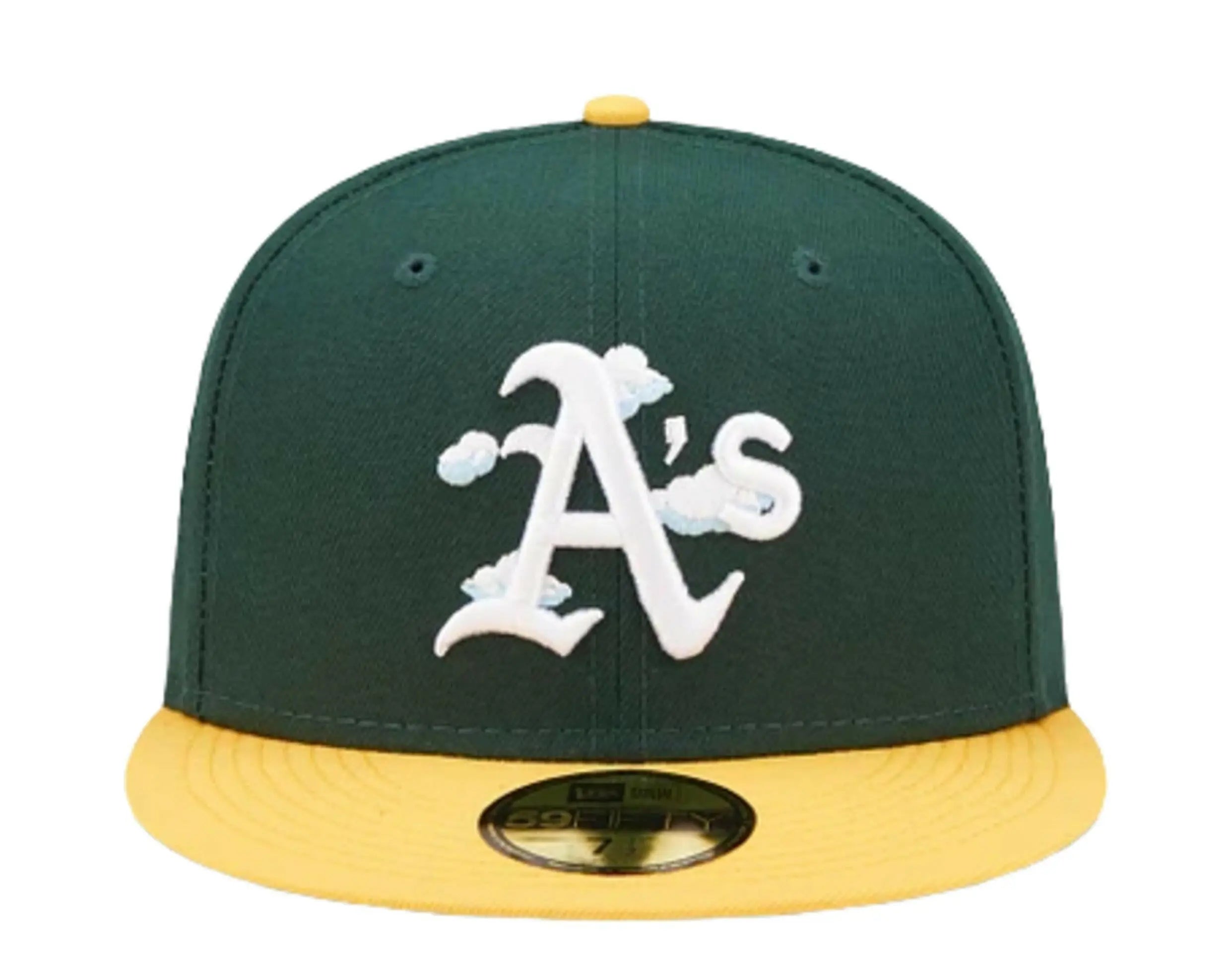 New Era 59Fifty MLB Oakland Athletics Comic Cloud Fitted Hat Green/Yellow