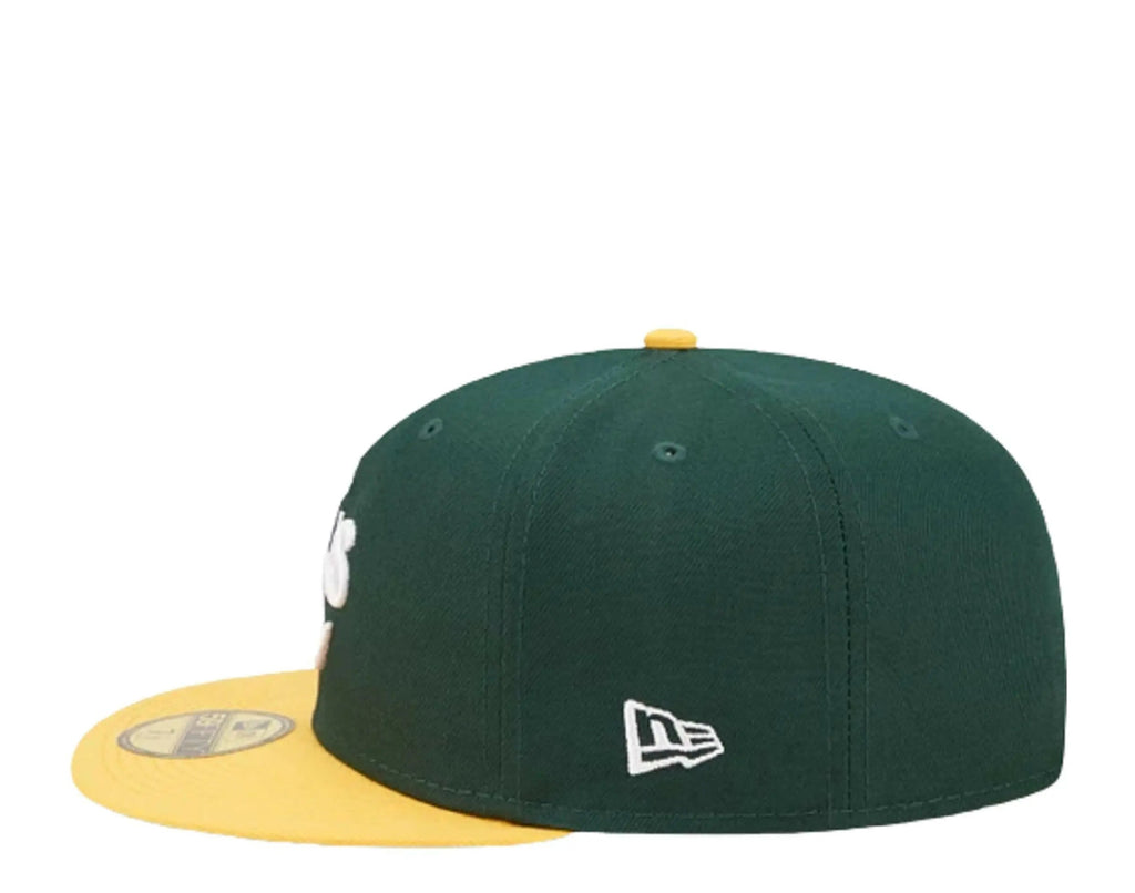 New Era 59Fifty MLB Oakland Athletics Comic Cloud Fitted Hat Green/Yellow
