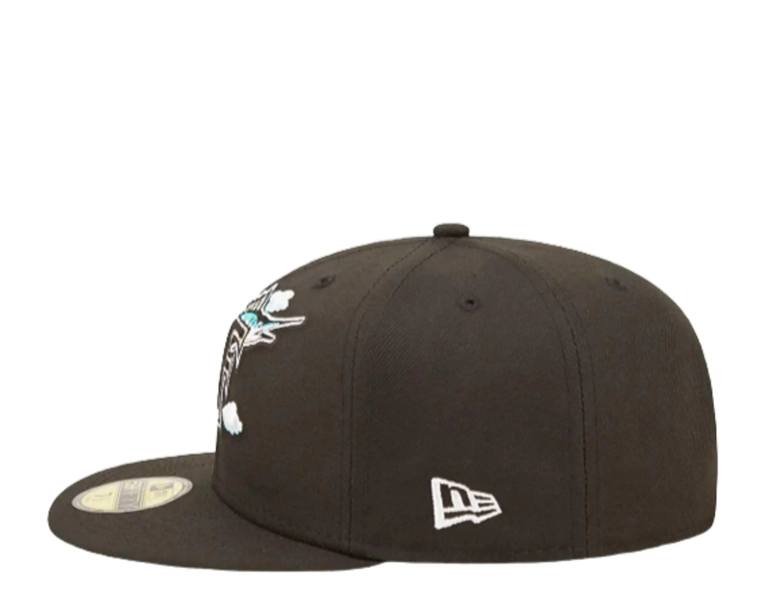 New Era 59Fifty MLB Florida Marlins Comic Cloud Fitted Hat Black