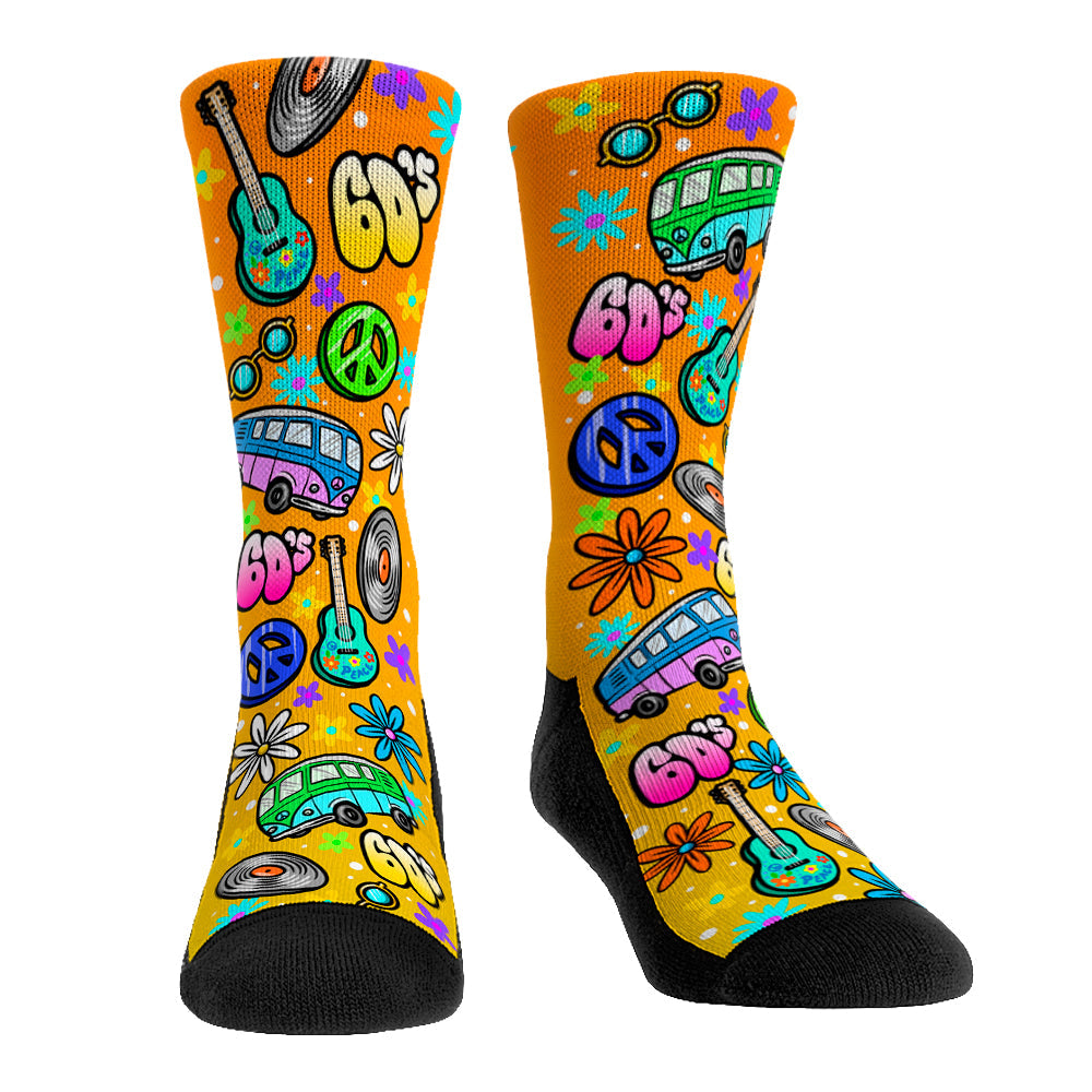 Decades All-Over Icon - 60's Crew Socks