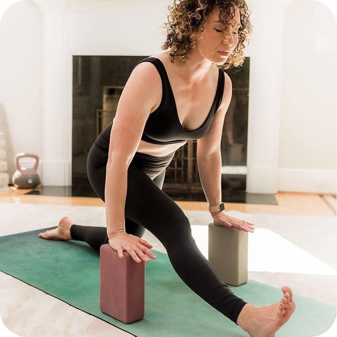 Yoga blocks with Anti - Slip, Comfortable Grip, Sturdy Sides for Secure Workouts at Home, for Yoga, and Pilate Training