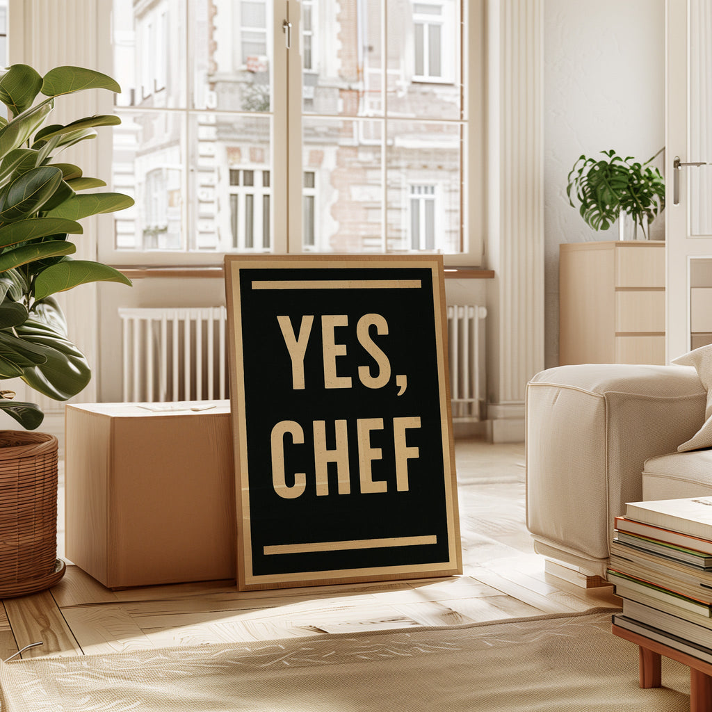 WONDERWALL 'L’Atelier Fun Collection' Yes Chef Kitchen Command Print