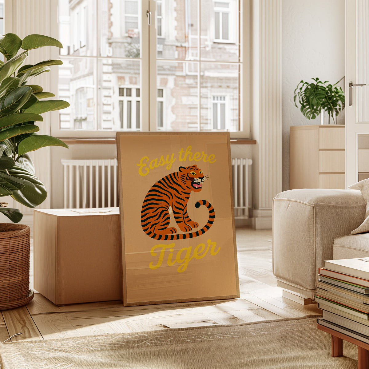 WONDERWALL ‘L’Atelier Fun Collection’ Easy There Tiger Retro Jungle Print