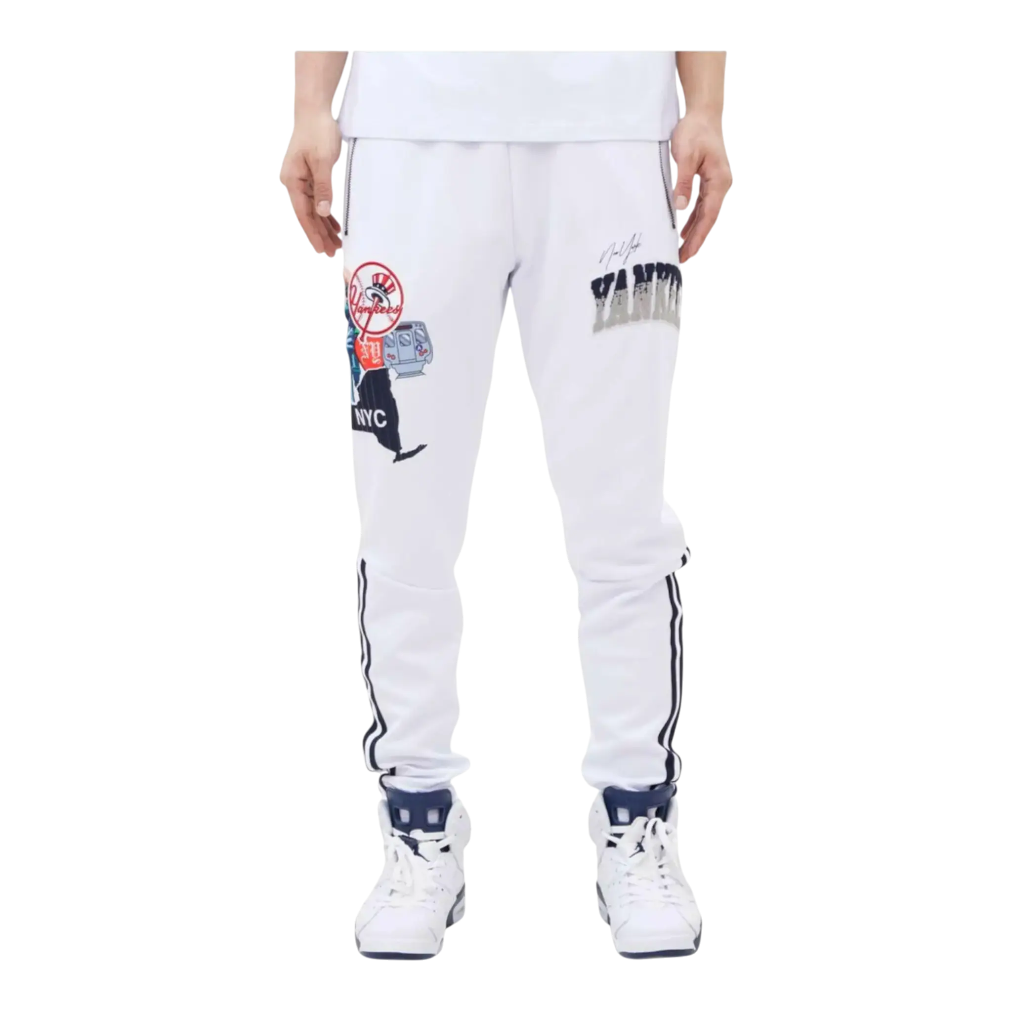 Pro Standard New York Yankees Home Town Men Track Pants White