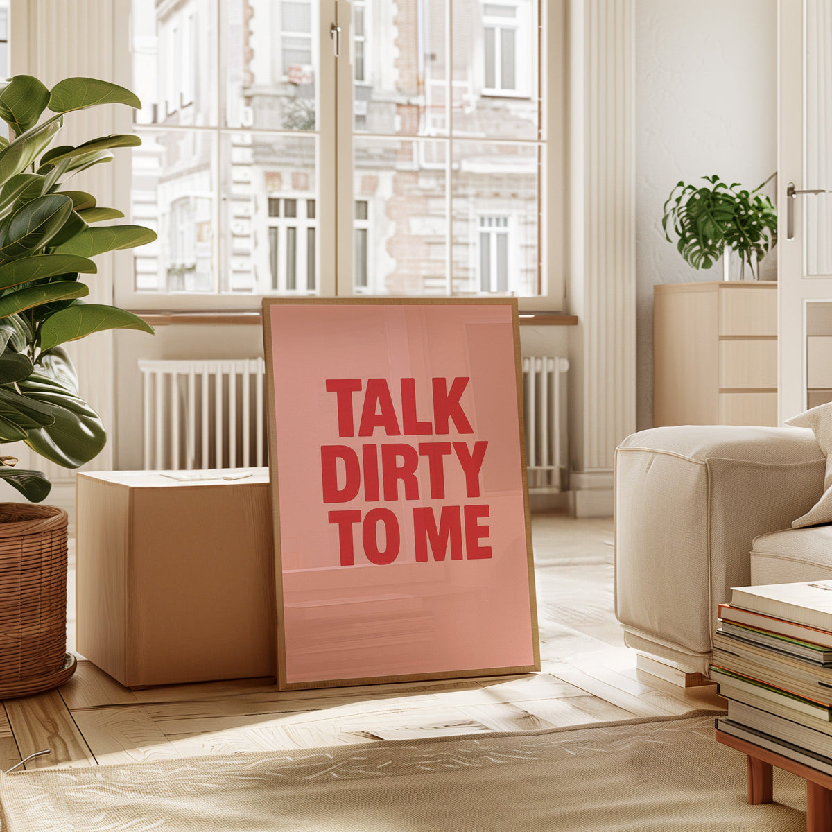 WONDERWALL ‘L’Atelier Fun Collection’ Talk Dirty to Me Bold Pink Print