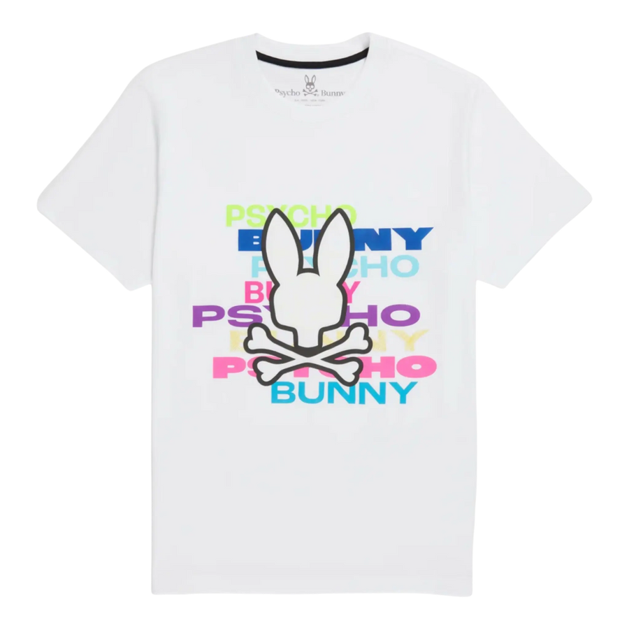 Psycho Bunny Tyrian Graphic Men T-Shirt White