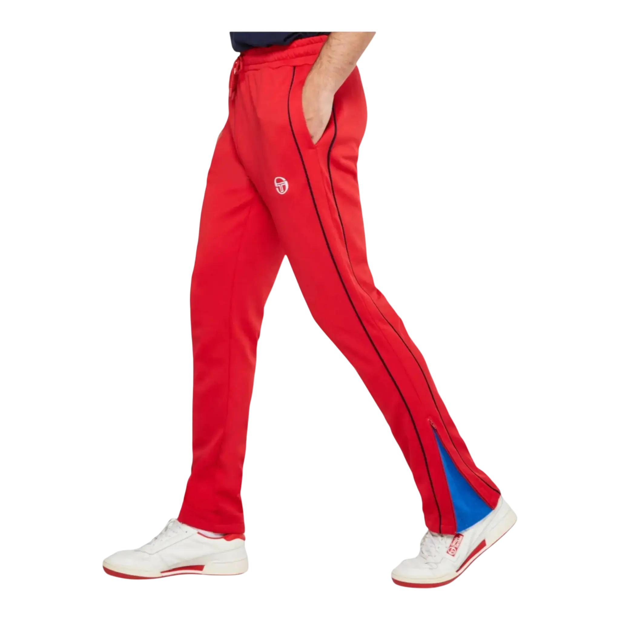 Sergio Tacchini Amiscora Archivio Men Track Pants Tango Red/Night Sky/Palace Blue