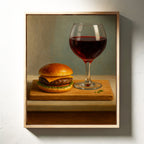WONDERWALL 'L’Atelier Fun Collection' Burger and Bordeaux Still Life