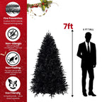 WONDERWALL 'Une Collection' 6-Foot Pre-Lit Black Christmas Tree with 350 LED Lights - Black