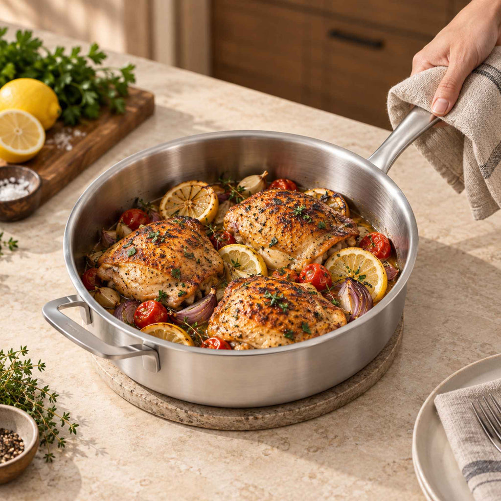 WONDERWALL ‘La Sélection Joyce’ 5-Ply Stainless Cookware Set, 7-Piece