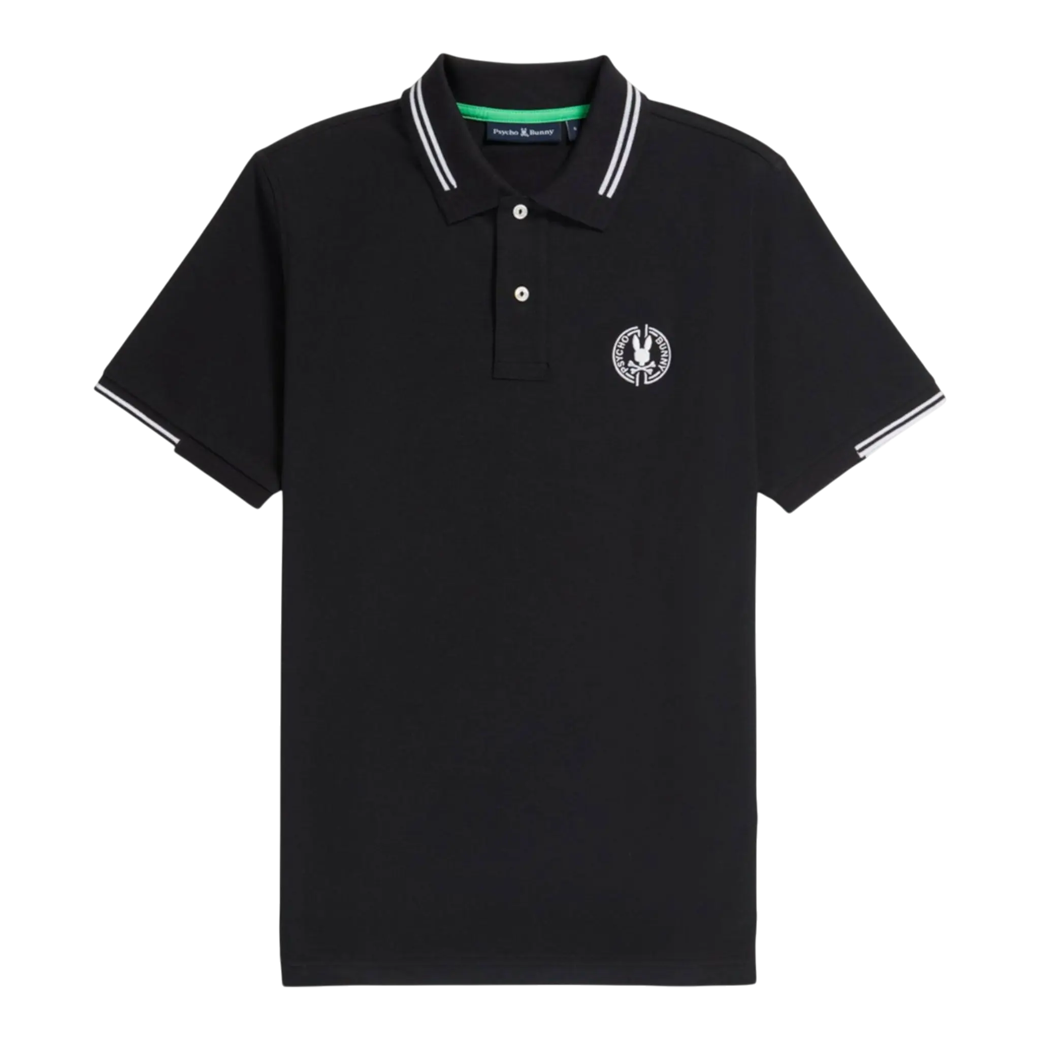 Psycho Bunny Santa Fe Pique Men Polo Shirt Black