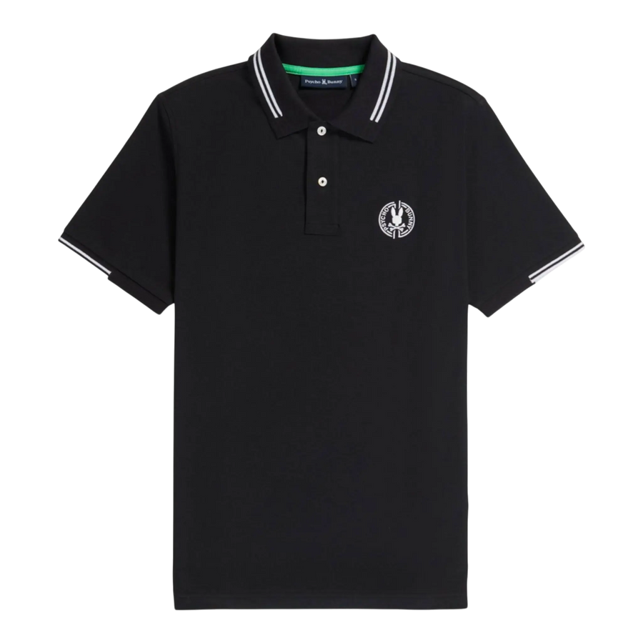 Psycho Bunny Santa Fe Pique Men Polo Shirt Black