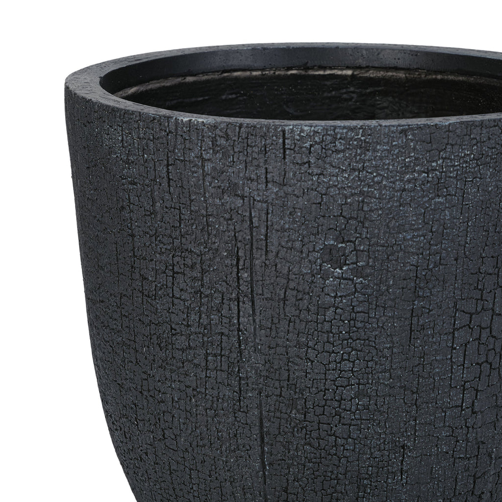 WONDERWALL 'Une Collection' Lightweight MGO Planter Set of 3 with Crackle Texture - Neutral