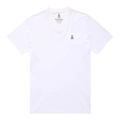 Psycho Bunny Classic V-Neck Men Big and Tall Tee Shirt White