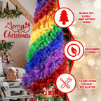 WONDERWALL ‘Noël DuBois’ 7.5 ft Artificial Christmas Tree – Rainbow