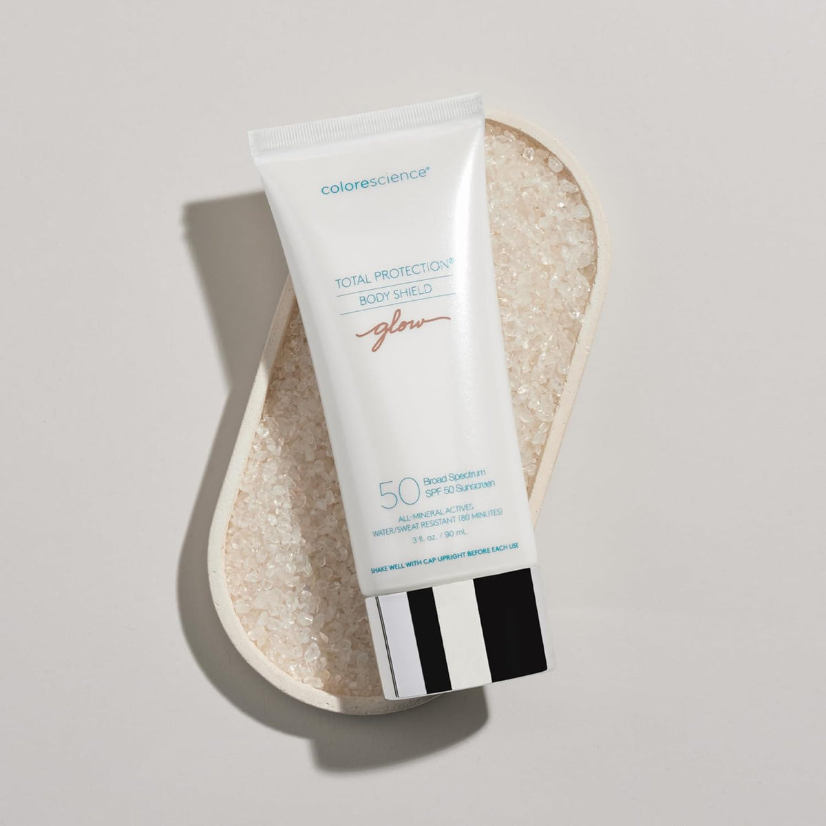 Total Protection® Body Shield Glow SPF 50, Lightweight Pearlescent Zinc Oxide Formula, Environmental Defense Against Blue Light & Pollution, For All Skin Types, 3 fl. oz