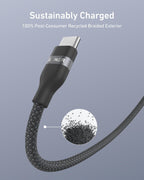 Anker USB-C to USB-C Cable (3 ft / 6 ft, 240W, Upcycled-Braided) - WONDERWALL