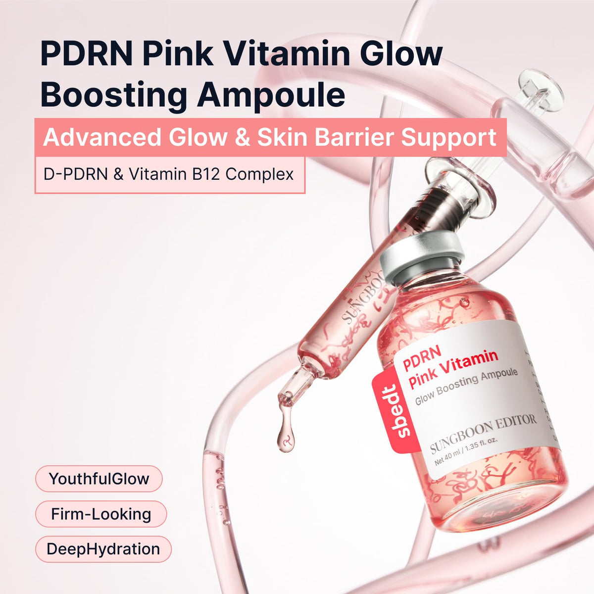 SUNGBOON EDITOR PDRN Pink Vitamin Glow Boosting Ampoule