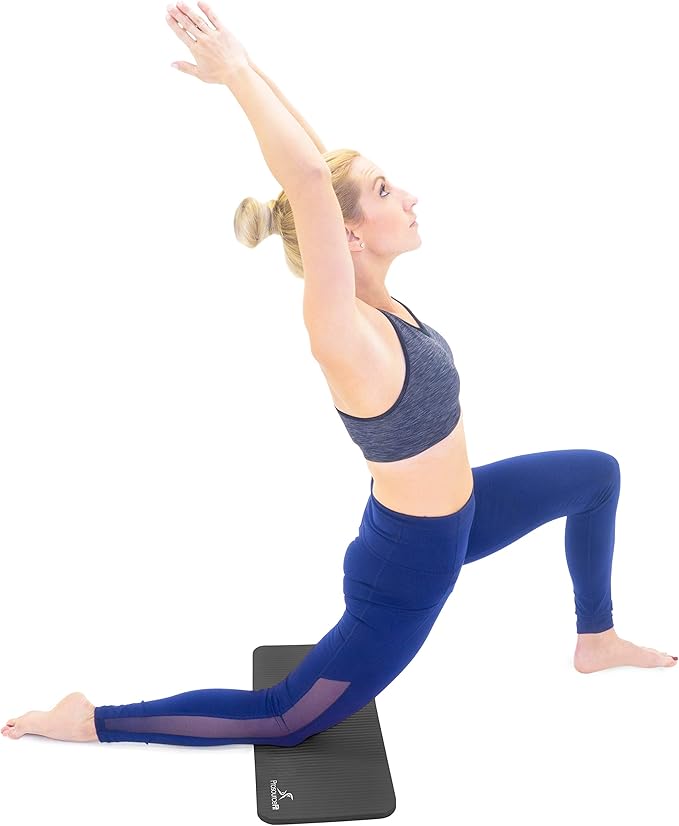 Extra Thick Yoga Knee Pad and Elbow Cushion 15mm (5/8”) Fits Standard Mats for Pain Free Joints in Yoga, Pilates, Floor Workouts