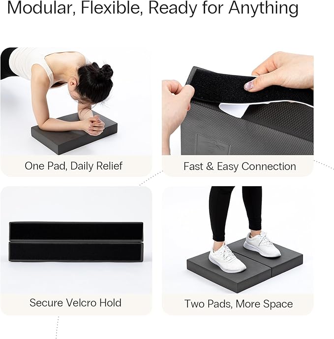 2 - in - 1 Non - Slip Balance Pad - High - Density Foam Cushion, Supportive Exercise Mat & Knee Pad for Core Training, Yoga, Pilates, Physical Therapy, Stability Training, Stretching, and Rehab