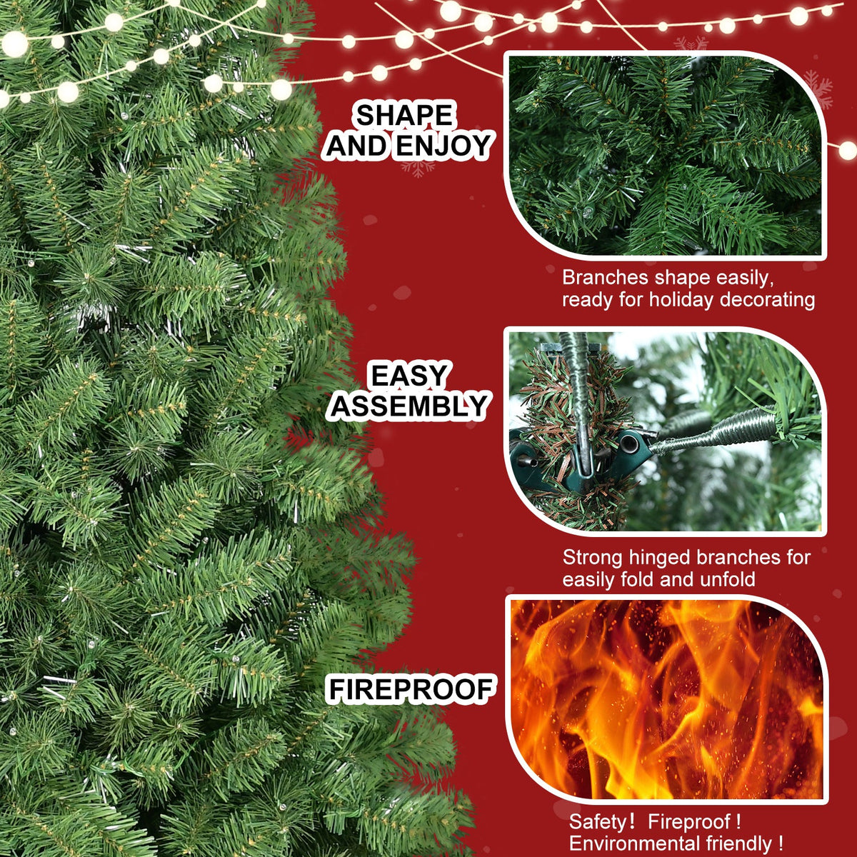 WONDERWALL ‘Noël DuBois’ 6 ft Artificial Christmas Tree – Green