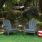 WONDERWALL 'Une Collection' HDPE Folding Adirondack Chair with Dual Cup Holder - Gray