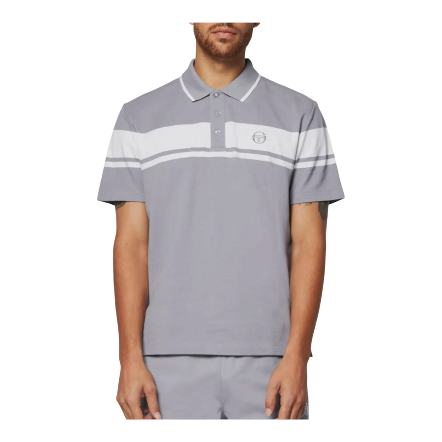 Sergio Tacchini Damarindo Polo Men Shirt Sleet/White
