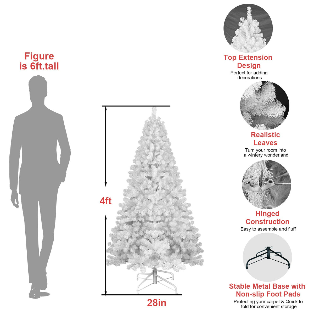 WONDERWALL ‘Noël DuBois’ 7 ft Artificial Christmas Tree – White