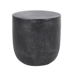 WONDERWALL 'Une Collection' Outdoor Lightweight Concrete End Table with Natural Texture - Matte Black