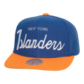 Mitchell & Ness NHL New York Islanders Vintage Script Men Snapback Hat Blue
