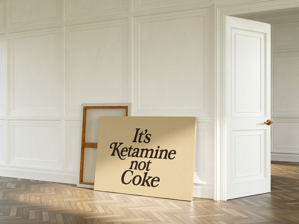 WONDERWALL ‘L’Atelier Fun Collection’ It’s Ketamine Not Coke Bold Quote Print
