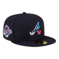 New Era 59Fifty MLB Atlanta Braves Polar Lights Men Fitted Hat Navy/Teal